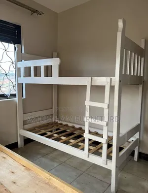 White Double Decker Bed / 3x6 Beds