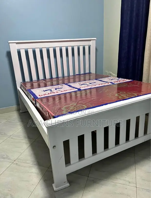 4x6 Bed Frame - White - 1