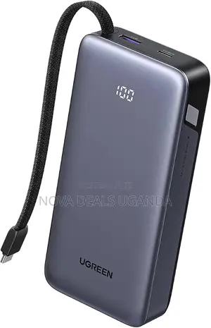 UGREEN Nexode Power Bank 20000mAh, 45W PD, Built-in Cable