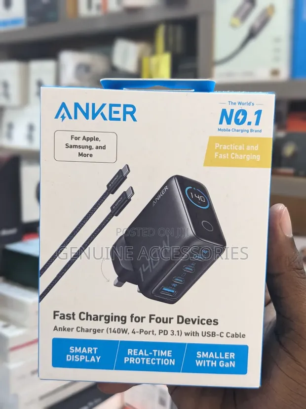Anker 140W GaN Fast Charger with USB Cable - 1
