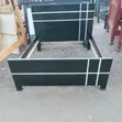 Queen Size Wooden Bed Frame - Black and White Stripes - 1