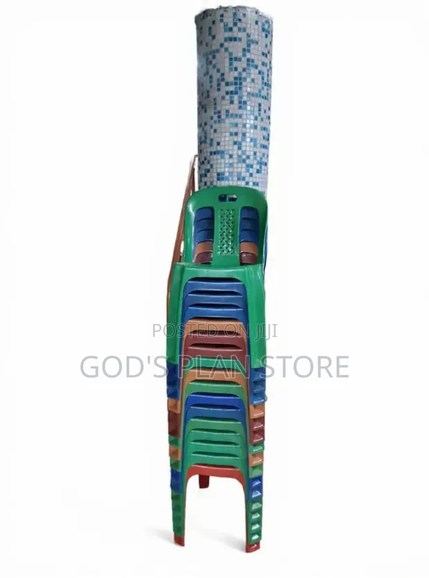 Multi-Color Stackable Plastic Chairs - 1