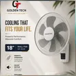 Golden Tech 18-Inch Wall-Mounted Fan (WF-1814R) - 2