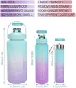3-in-1 Motivational Water Bottle Set (2L/900ml/300ml) with Straw - 3