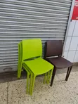 Stackable High-Backed Plastic Chairs (Set of 4) - 2
