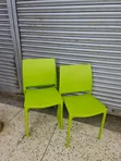 Patio Outdoor Kitchen Cafeteria Plastic Chairs - 2