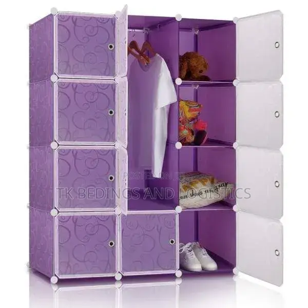 Plastic 3-Column Wardrobe - 1