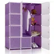 Plastic 3-Column Wardrobe - 1