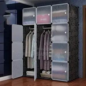 Plastic 3-Column Wardrobe