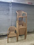 Arc Indoor/Outdoor Plastic Chairs (Brown) - 1