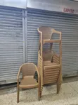 Arc Indoor/Outdoor Plastic Chairs (Brown) - 2