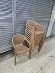 Arc Indoor/Outdoor Plastic Chairs (Brown) - 3
