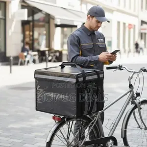 Large Insulated Food Delivery Bag - Black