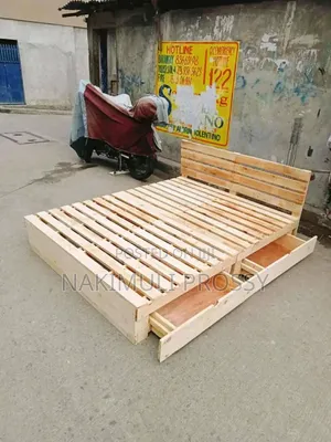 5x6 Pallet Bed with 2 Drawers