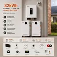32kWh SRNE Lithium Hybrid Solar System 12kW Complete Package - 1