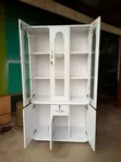 4x6ft Gray and White Sideboard with Gold Handles - 2