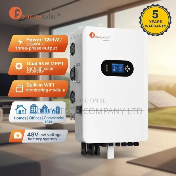 Felicity 12kW 12kVA Three Phase Hybrid Solar Inverter 48V MPPT - 1
