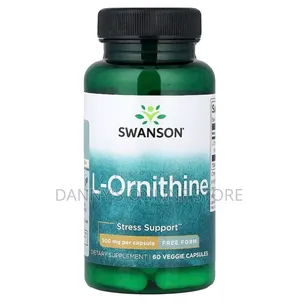 L-Ornithine, Free Form, 500mg, 60 Veggie Capsules