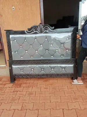 5x6 Black Leather Bed Frame - S-Design