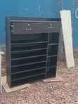 Black Shoe Rack with Drawers - 1