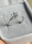 Solitaire Ring with 6-Prong Set Cubic Zirconia - 1