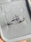 Solitaire Ring with 6-Prong Set Cubic Zirconia - 2