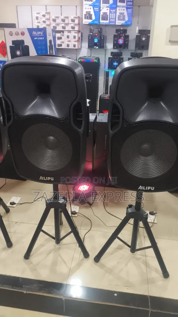 Alipu PA Speakers with Stand (Brand New) - 1