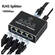 RJ45 Internet Splitter - 1 to 4 - 1000Mbps Gigabit Ethernet Hub - 4