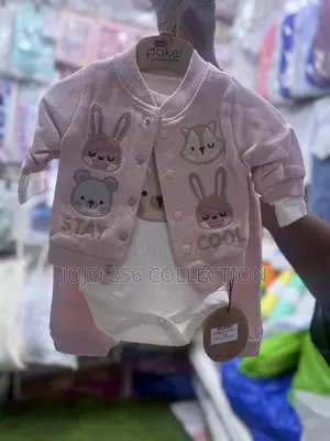 3pommes Pink Baby Girls Clothing Set