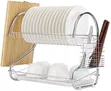 Two-Tier Dish Rack with Plate Tier - 2