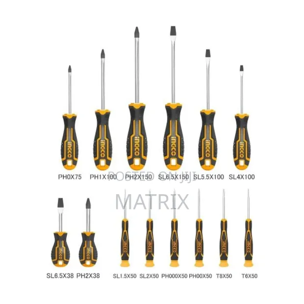 INGCO 14 Pcs Screwdriver Tool Set & Precision Set - 1