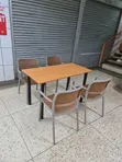 Stylish Wooden Foldable Dining Table and Chairs (Seats 4) - 1