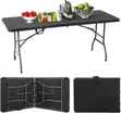 Folding Table | Black | Portable Plastic Table - 1