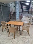 Wooden Foldable Dining Table and Chairs (4 Seater) - 2