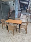 Wooden Foldable Dining Table and Chairs (4 Seater) - 3