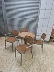 Plastic Dining Table and 4 Chairs Set - 3