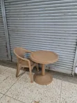 Vegas Plastic Table and Chair Set - Brown - 2