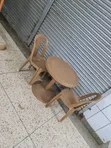 Homiboss Dining Plastic Table and Chairs - 1