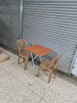 2pcs Modern Stylish Plastic Chairs and Table Set - 2