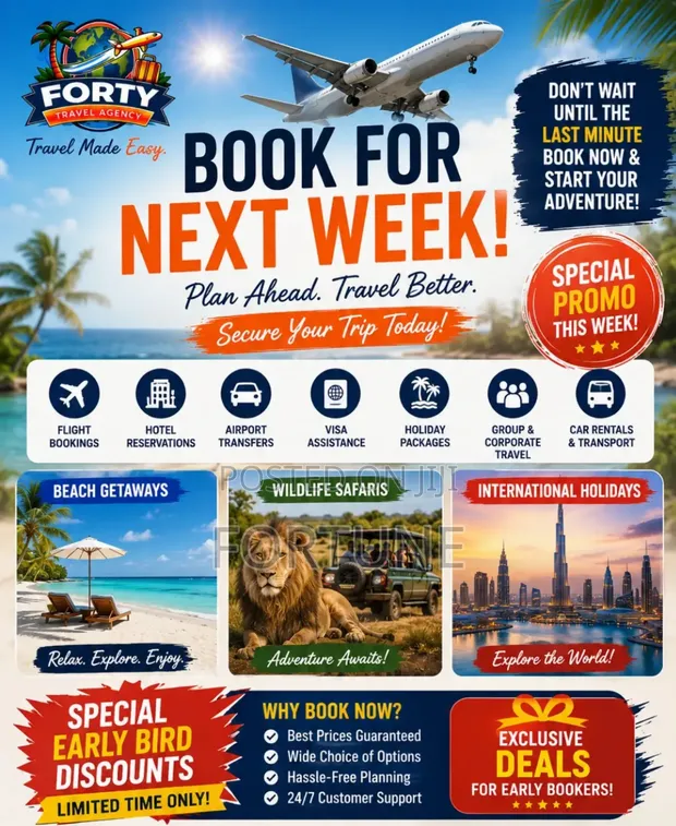 Flight and Hotel Bookings for Next Week - 1