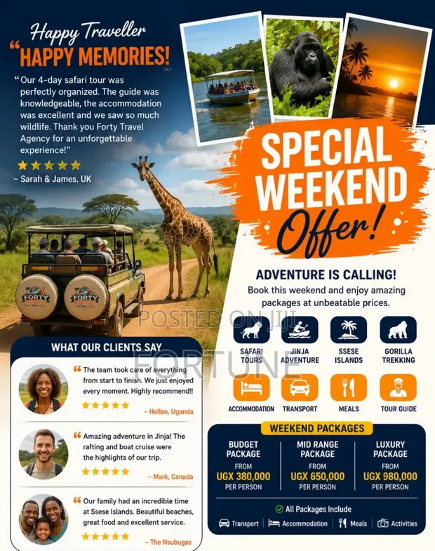Weekend Tour Packages in Uganda - 1