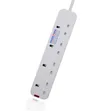 Power King 4-Way Extension Cable with 3m Cable - 1