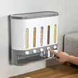 5-Grid Wall-Mounted Dry Food Dispenser - 2