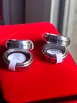 Stainless Steel Spinner Rings with Star Pattern - 2