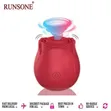 Rose Sucker Vibrator with Licking Tongue - 1