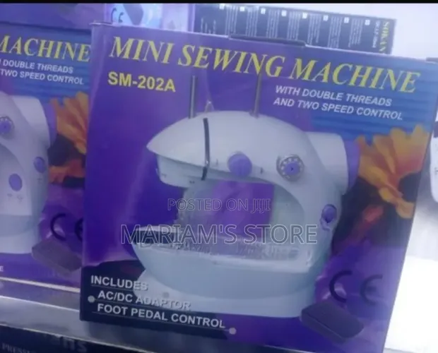 Mini Sewing Machine - Purple & White - 1