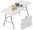 6ft Heavy-Duty Portable Folding Table - 1