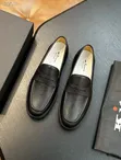 Kiton Black Grained Leather Penny Loafers - 1
