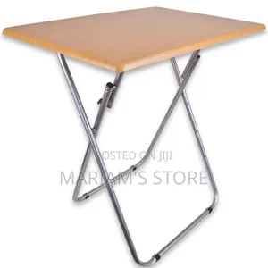 Foldable Table with Light Wood Finish