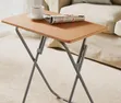 Foldable Table with Light Wood Finish - 3